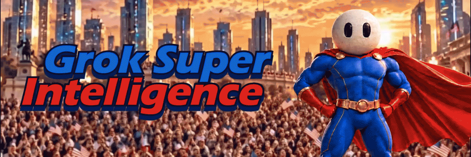Grok Super Intelligence Animated Banner